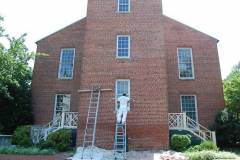 Rich Winkler Crew Member Working on Window in the Back of the Church in Alexandria, VA