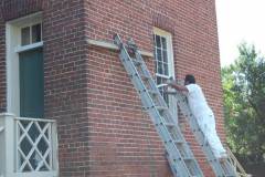 Preparing Church Windows for Painting in Alexandria, VA