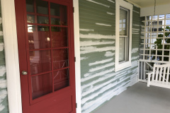 View of Front Doors and Windows During Exterior Painting in Alexandria, VA