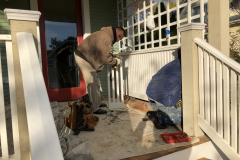 Protecting Surfaces While Working on Porch in Alexandria, VA