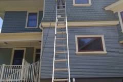 Power Washing Underneath Roofline of Home in Washington DC